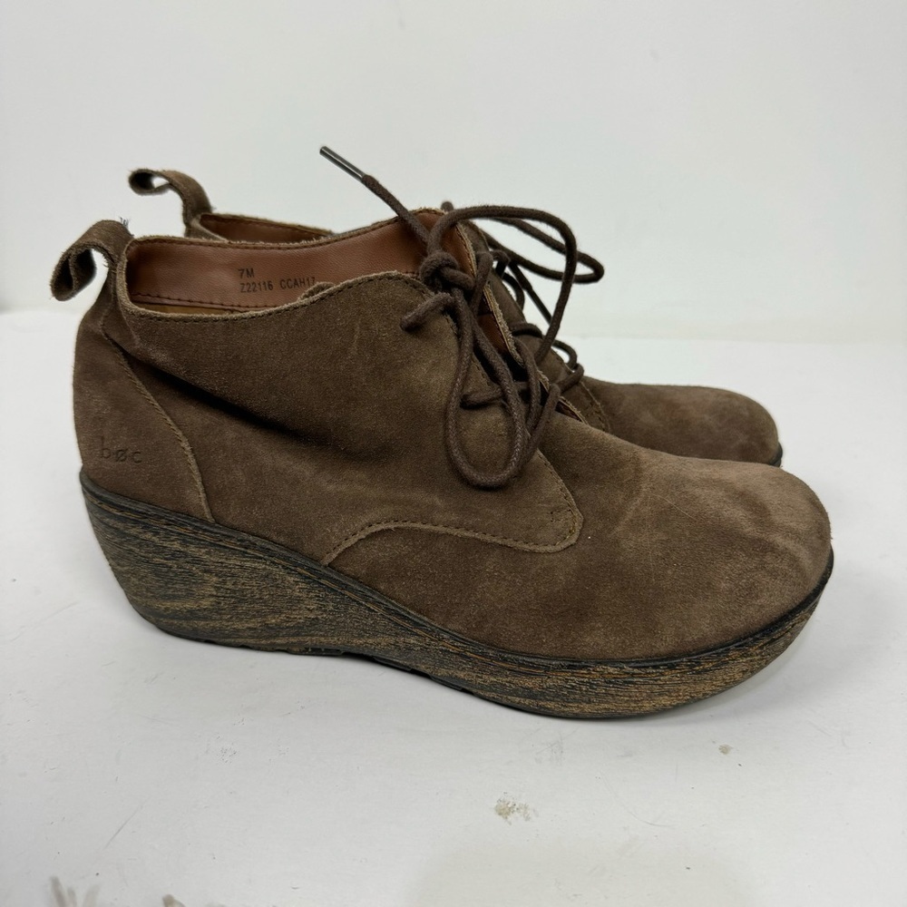 B.O.C Brown Leather Suede Chukka Boots